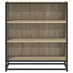 vidaXL Sideboard Sonoma Oak 68x35x76 cm Engineered Wood and Metal 4