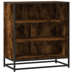 Sideboard 68x35x76 cm Engineered Wood and Metal Smoked oak