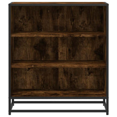 vidaXL Sideboard Smoked Oak 68x35x76 cm Engineered Wood and Metal 4
