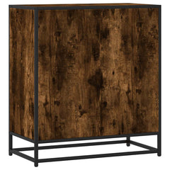 vidaXL Sideboard Smoked Oak 68x35x76 cm Engineered Wood and Metal 6
