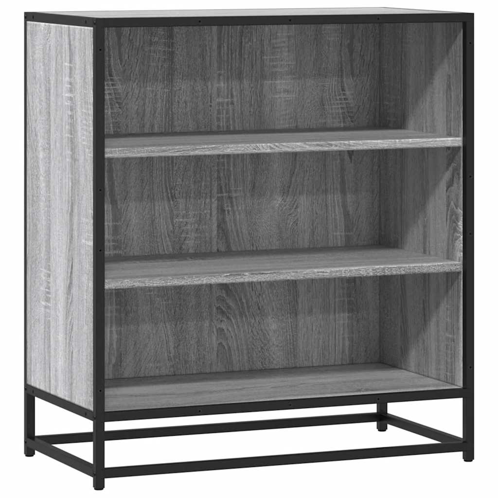 Sideboard 68x35x76 cm Engineered Wood and Metal Grey sonoma