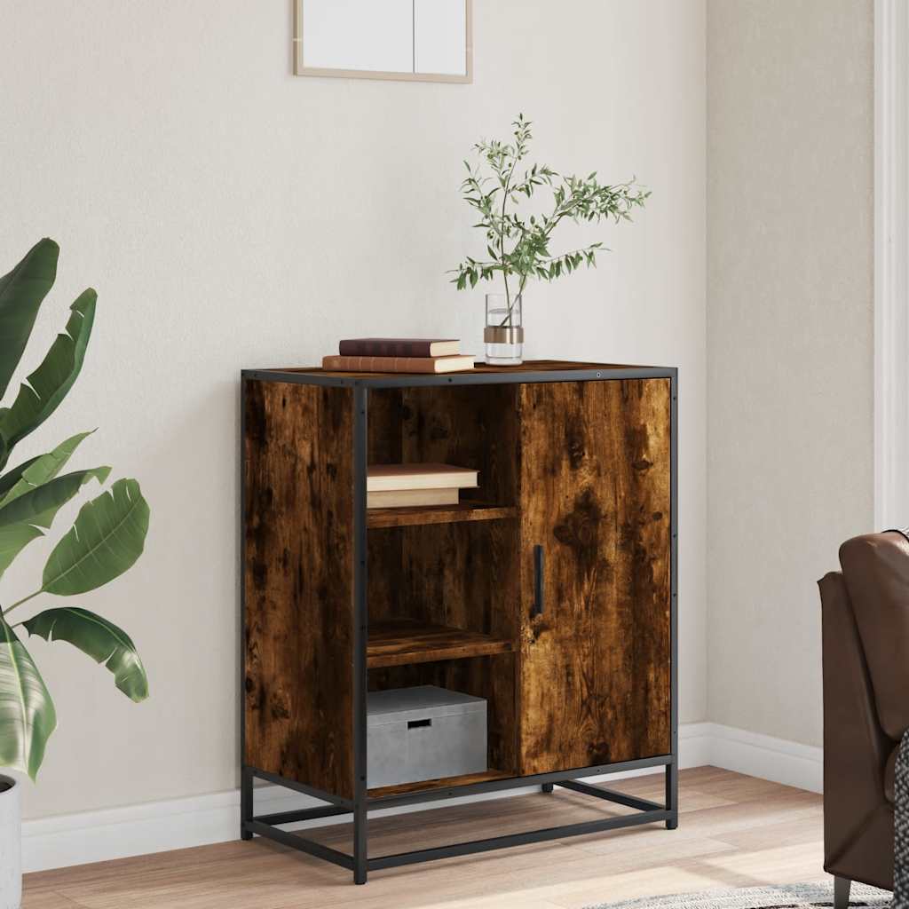 vidaXL Sideboard Smoked Oak 62x35x76 cm Engineered Wood 3