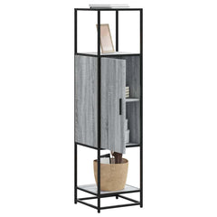 vidaXL Highboard Grey Sonoma 35.5x35x139 cm Engineered Wood and Metal 1