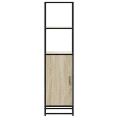 vidaXL Highboard Sonoma Oak 35.5x35x139 cm Engineered Wood and Metal 4