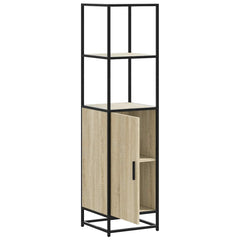 vidaXL Highboard Sonoma Oak 35.5x35x139 cm Engineered Wood and Metal 5