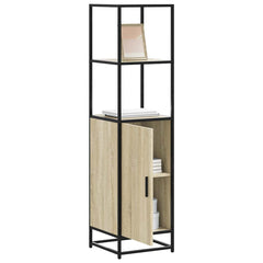 vidaXL Highboard Sonoma Oak 35.5x35x139 cm Engineered Wood and Metal 1