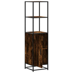 vidaXL Highboard Smoked Oak 35.5x35x139 cm Engineered Wood and Metal 5