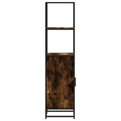 vidaXL Highboard Smoked Oak 35.5x35x139 cm Engineered Wood and Metal 6