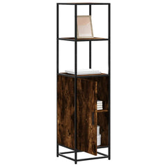 vidaXL Highboard Smoked Oak 35.5x35x139 cm Engineered Wood and Metal 1