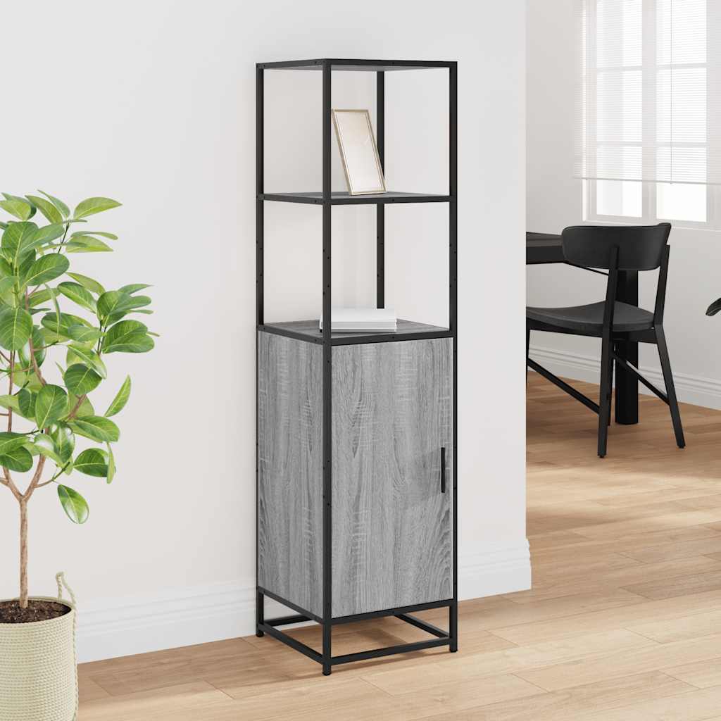 vidaXL Highboard Grey Sonoma 35.5x35x139 cm Engineered Wood and Metal 3