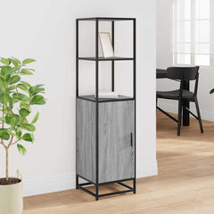 vidaXL Highboard Grey Sonoma 35.5x35x139 cm Engineered Wood and Metal 3