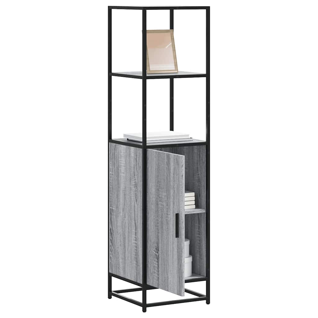 vidaXL Highboard Grey Sonoma 35.5x35x139 cm Engineered Wood and Metal 1