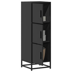 vidaXL Highboard Black 35.5x35x106.5 cm Engineered Wood and Metal 1
