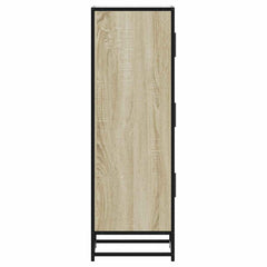 vidaXL Highboard Sonoma Oak 35.5x35x106.5 cm Engineered Wood and Metal 5