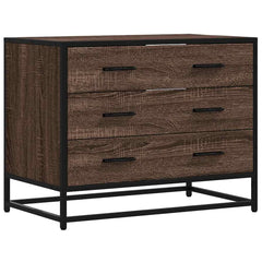Drawer Cabinet 70x41x56 cm Engineered Wood Brown oak