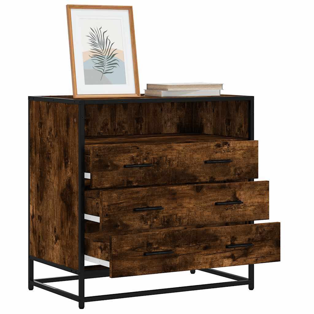Drawer Cabinet 70x41x70 cm Engineered Wood Smoked oak