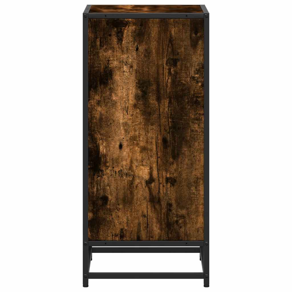 vidaXL Book Cabinet Smoked Oak 40x35x76 cm Engineered Wood 5