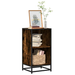 vidaXL Book Cabinet Smoked Oak 40x35x76 cm Engineered Wood 1