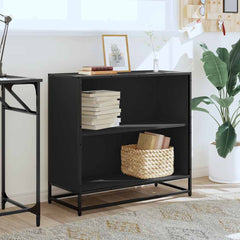 vidaXL Book Cabinet Black 80.5x35x76 cm Engineered Wood 3