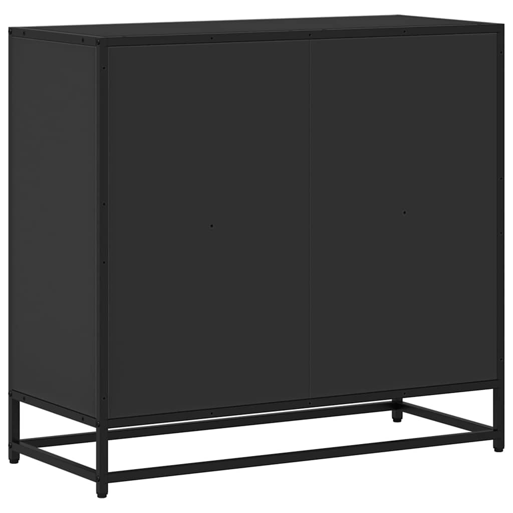 vidaXL Book Cabinet Black 80.5x35x76 cm Engineered Wood 6