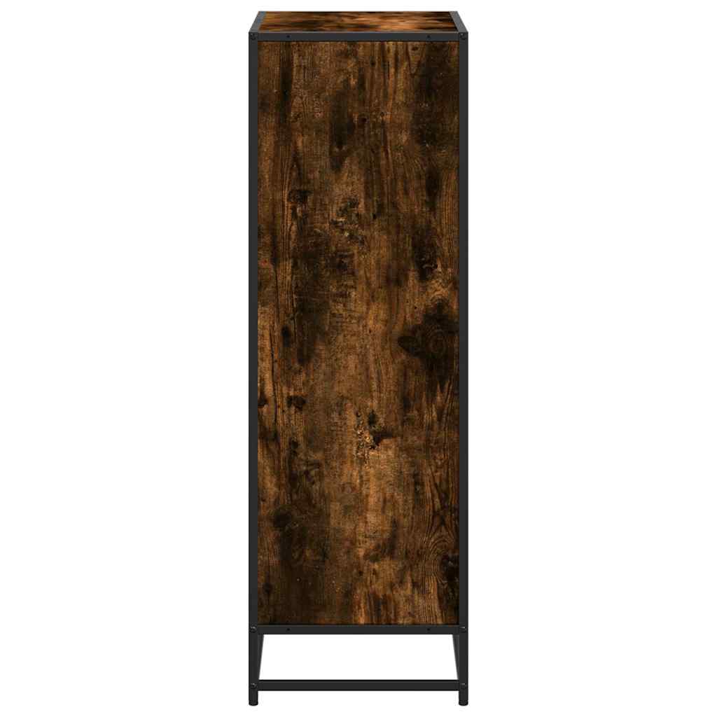 vidaXL Book Cabinet Smoked Oak 60x35x107.5 cm Engineered Wood 5