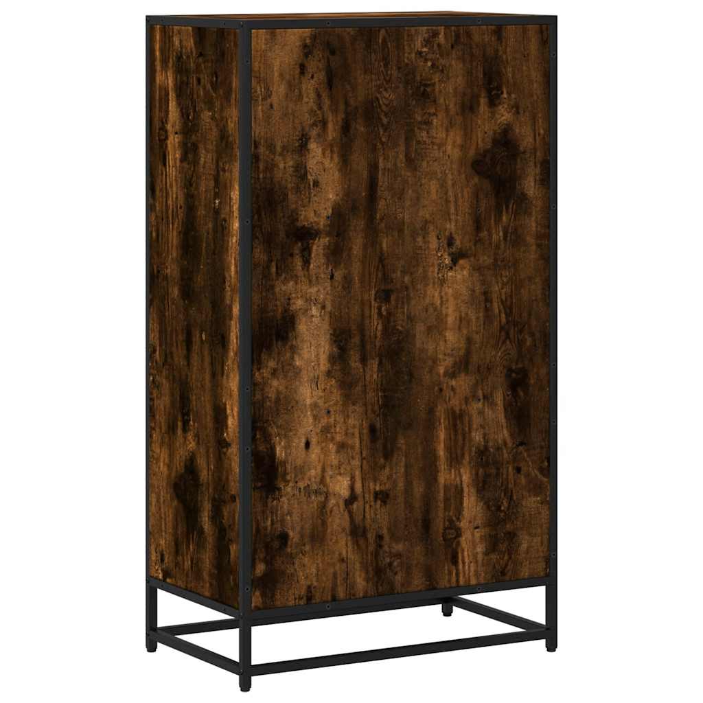 vidaXL Book Cabinet Smoked Oak 60x35x107.5 cm Engineered Wood 6