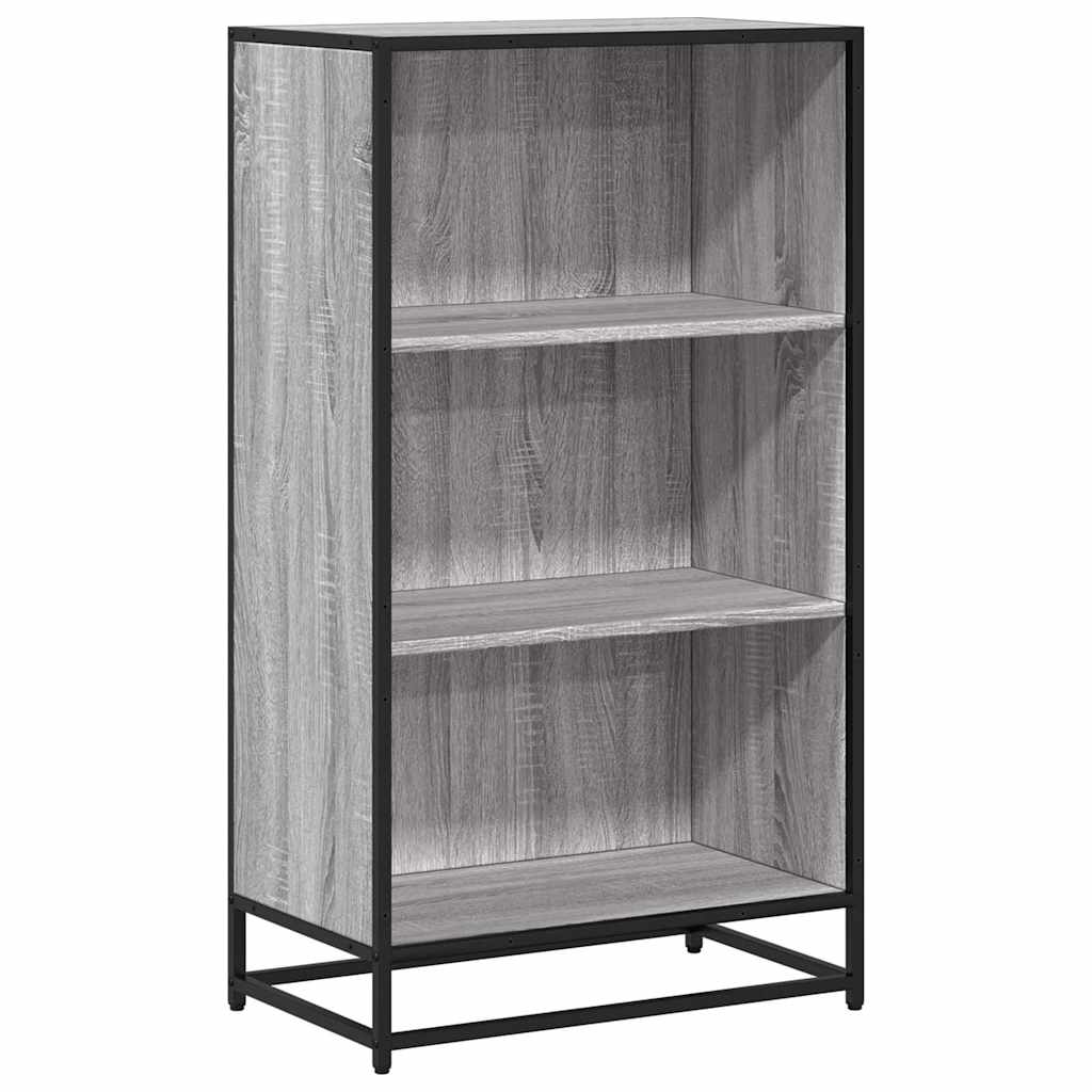 vidaXL Book Cabinet Grey Sonoma 60x35x107.5 cm Engineered Wood 2