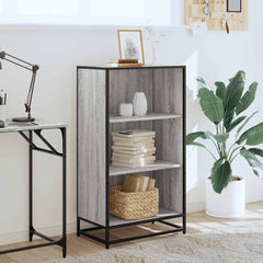 vidaXL Book Cabinet Grey Sonoma 60x35x107.5 cm Engineered Wood 3