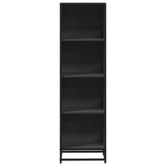 vidaXL Book Cabinet Black 40x35x139 cm Engineered Wood 4