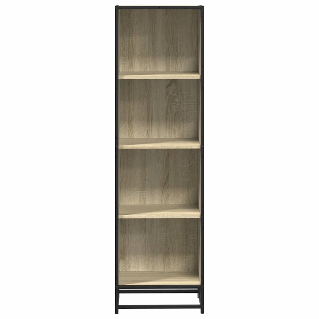 vidaXL Book Cabinet Sonoma Oak 40x35x139 cm Engineered Wood 4