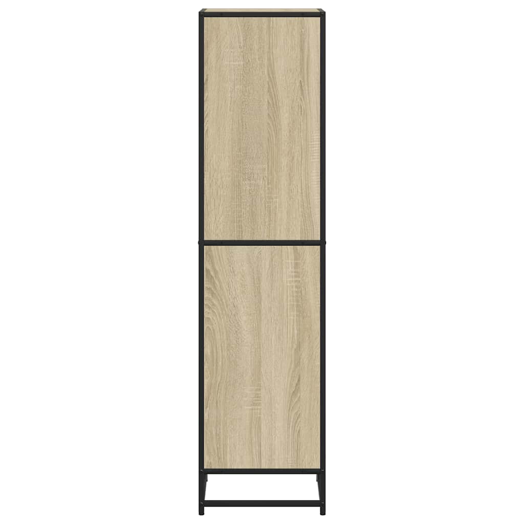 vidaXL Book Cabinet Sonoma Oak 40x35x139 cm Engineered Wood 5