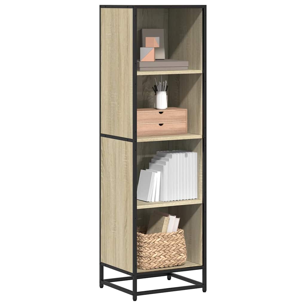 vidaXL Book Cabinet Sonoma Oak 40x35x139 cm Engineered Wood 1