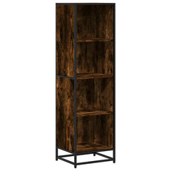 vidaXL Book Cabinet Smoked Oak 40x35x139 cm Engineered Wood 2