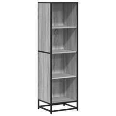vidaXL Book Cabinet Grey Sonoma 40x35x139 cm Engineered Wood 2