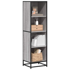 vidaXL Book Cabinet Grey Sonoma 40x35x139 cm Engineered Wood 1