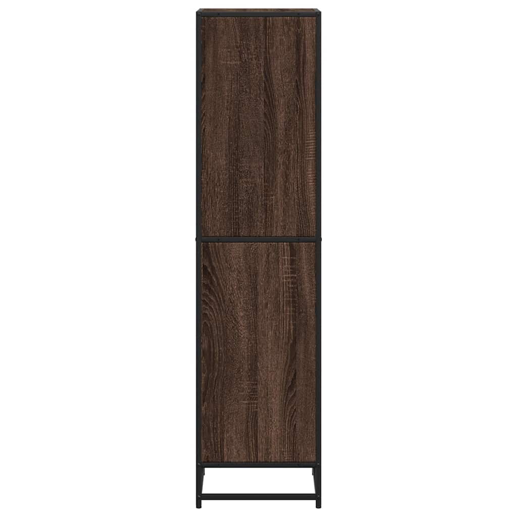vidaXL Book Cabinet Brown Oak 40x35x139 cm Engineered Wood 5