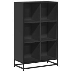 vidaXL Book Cabinet Black 65.5x33x107.5 cm Engineered Wood 2