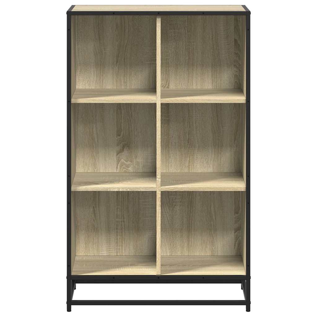 vidaXL Book Cabinet Sonoma Oak 65.5x33x107.5 cm Engineered Wood 4