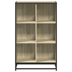 vidaXL Book Cabinet Sonoma Oak 65.5x33x107.5 cm Engineered Wood 4