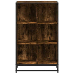 vidaXL Book Cabinet Smoked Oak 65.5x33x107.5 cm Engineered Wood 4