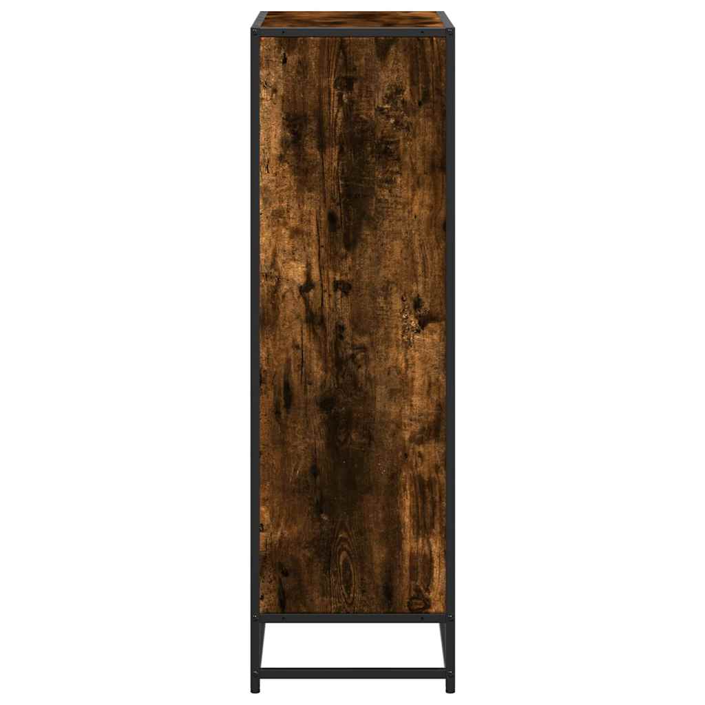 vidaXL Book Cabinet Smoked Oak 65.5x33x107.5 cm Engineered Wood 5