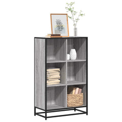vidaXL Book Cabinet Grey Sonoma 65.5x33x107.5 cm Engineered Wood 1