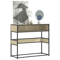 Console Table 90x35x80 cm Engineered Wood Sonoma oak