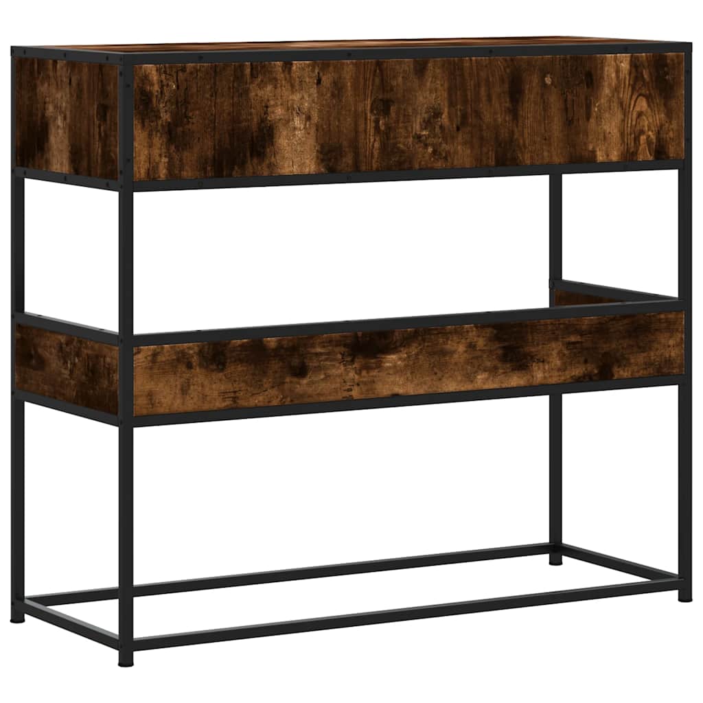 Console Table 90x35x80 cm Engineered Wood Smoked oak