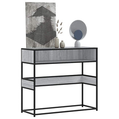 Console Table 90x35x80 cm Engineered Wood Grey sonoma