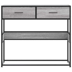 vidaXL Console Table Grey Sonoma 90x35x80 cm Engineered Wood 4