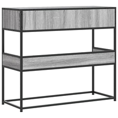 vidaXL Console Table Grey Sonoma 90x35x80 cm Engineered Wood 6
