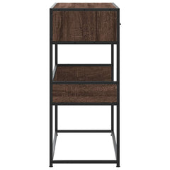 vidaXL Console Table Brown Oak 90x35x80 cm Engineered Wood 5