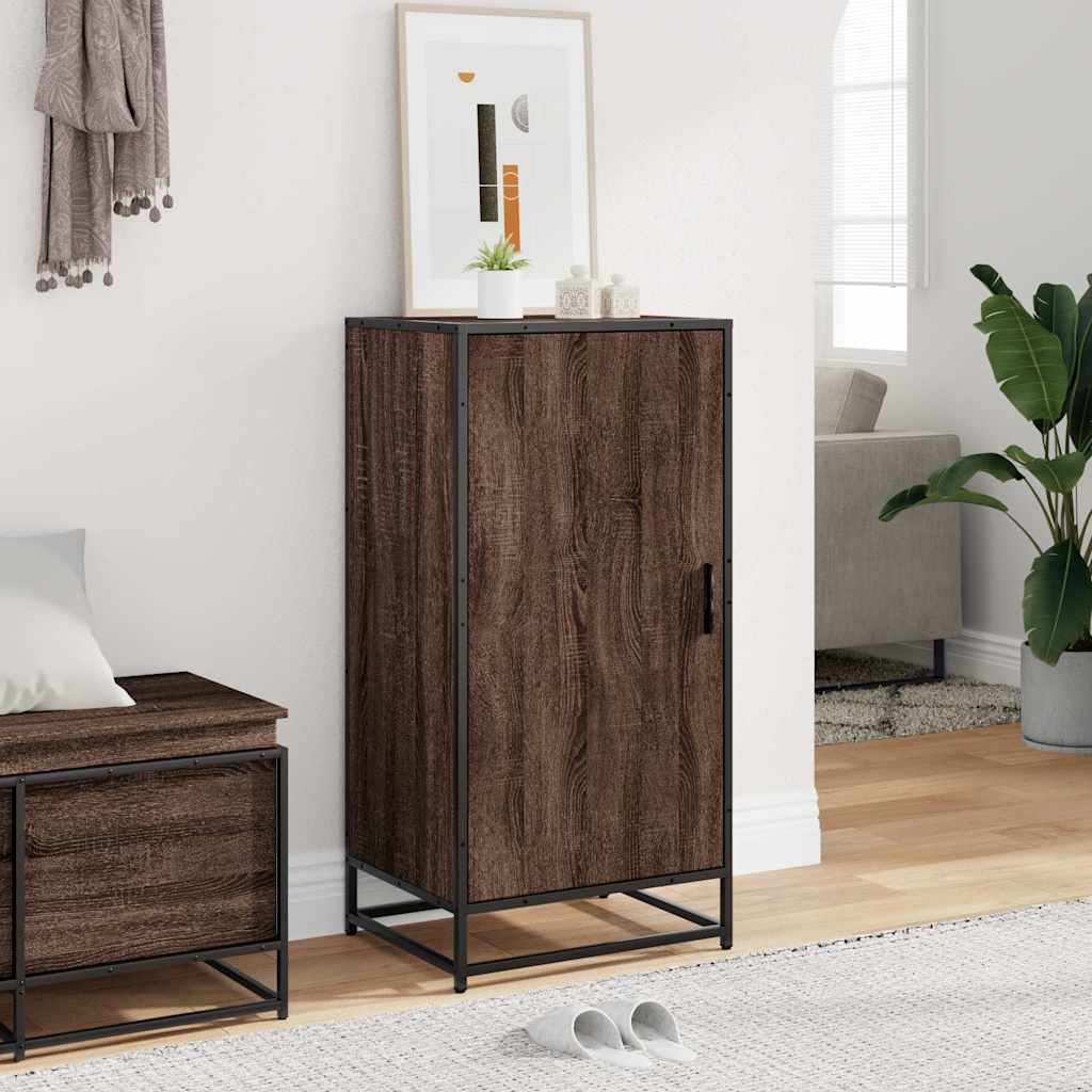 vidaXL Shoe Rack Brown Oak 48x38x97.5 cm Engineered Wood 3
