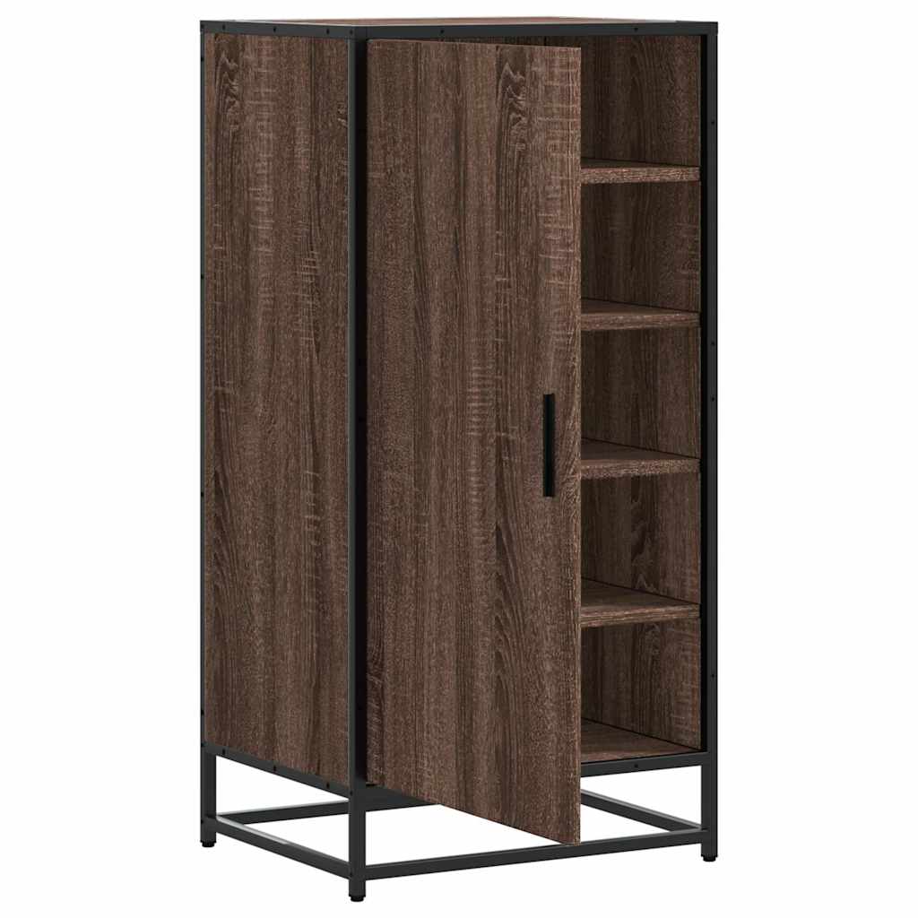 vidaXL Shoe Rack Brown Oak 48x38x97.5 cm Engineered Wood 5